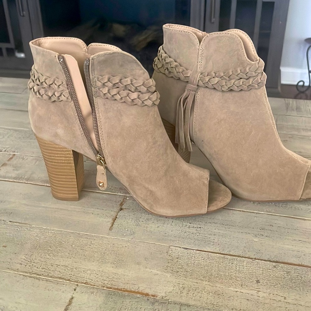 Tan ankle booties